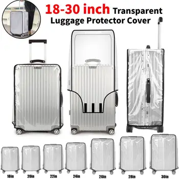 18-30-дюймовый Прозрачный Защитный чехол для багажа, водонепроницаемый Защитный чехол для чемодана, чехол для чемодана на колесиках, Пылезащитный чехол для чемодана