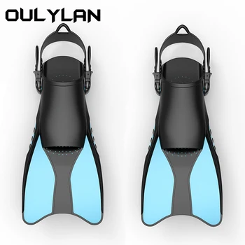 Oulylan Регулируемые ласты для плавания для взрослых, Плавательное снаряжение, Силиконовые ботинки, Профессиональные ласты для подводного плавания, Ласты для ног