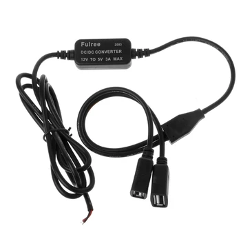 Автомобильный двойной USB-разъем 12 В-5 В 3A для питания от постоянного тока до источника постоянного тока Conv Прямая поставка