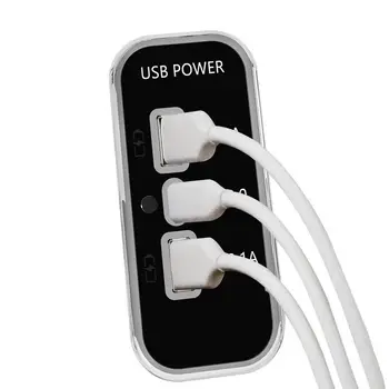 Быстрое автомобильное зарядное устройство USB с 3 портами для мобильного телефона, многофункциональный переходник для автоматического зарядного устройства с синим индикатором для автобусов