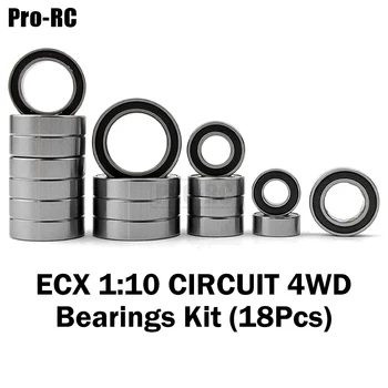 Для ECX 1/10 CIRCUIT 4WD Полный комплект шарикоподшипников (18шт) Резиновые уплотненные детали для радиоуправляемых автомобилей