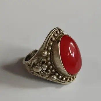 Кольца из китайского тибетского серебра, инкрустированные драгоценными камнями, усиление