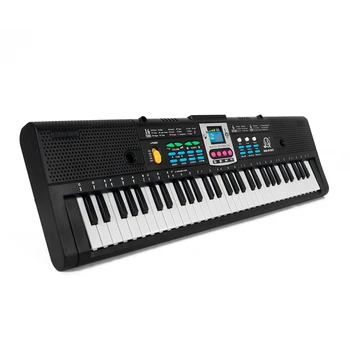 Электронное пианино с 61 клавишами, цифровая музыка, электронная клавиатура, музыкальный инструмент в подарок с микрофоном для детей, начинающих